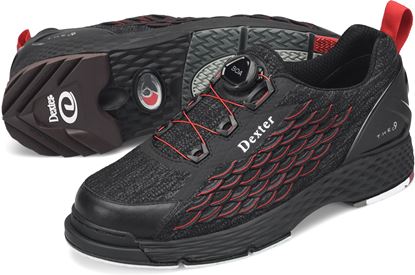 Picture of Dexter Mens THE C9 Knit BOA Black Red Bowling Shoes