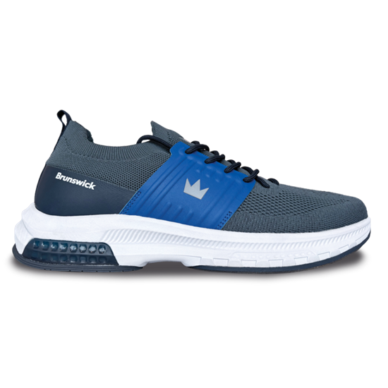 Picture of Brunswick Men's Alpha Max Grey Navy Bowling Shoes