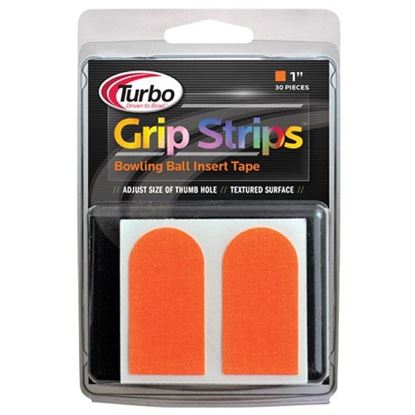 Picture of Turbo Grip Strips Tape Orange 3/4" Precut Fitting Tape 30 Count
