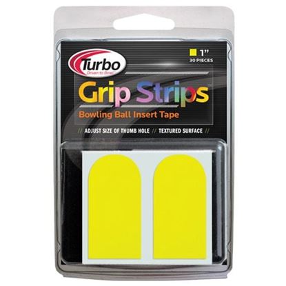 Picture of Turbo Grip Strips Tape Yellow 3/4" Precut Fitting Tape 30 Count
