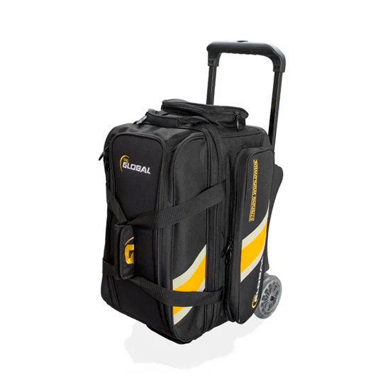 Picture of 900 Global 2 Ball Deluxe Black Gold Bowling Bag
