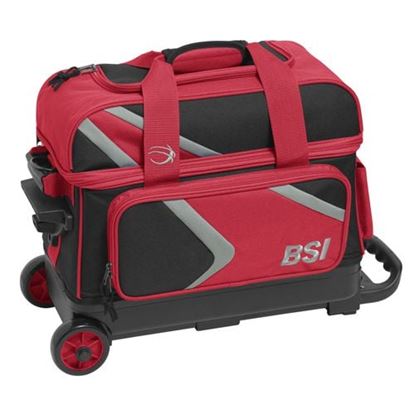 Picture of BSI Dash 2 Ball Double Roller Red Bowling Bag