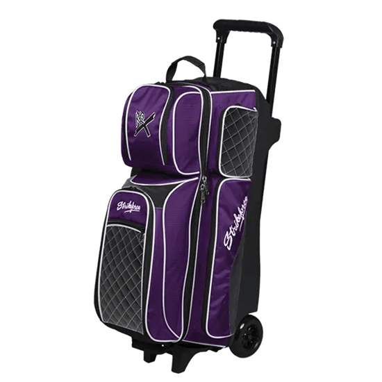 Picture of KR Strikeforce Royal Flush 3 Ball Triple Roller Purple Bowling Bag