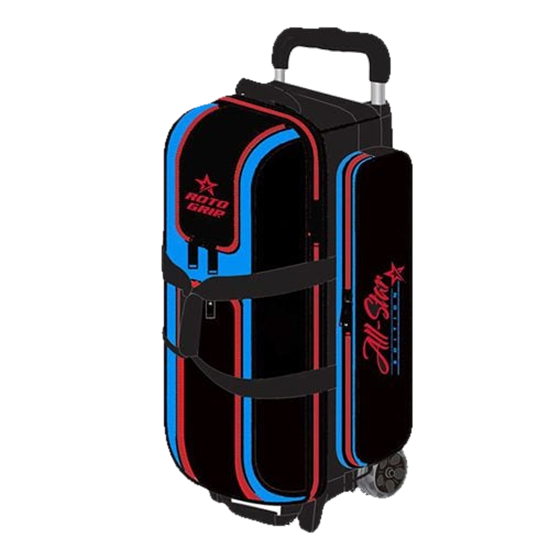 Picture of Roto Grip All Star Edition Competitor 3 Ball Triple Roller Black Red Blue Bowling Bag