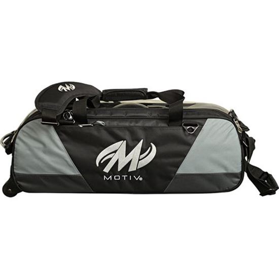 Picture of Motiv Ballistix 3 Ball Triple Tote Covert Black Bowling Bag