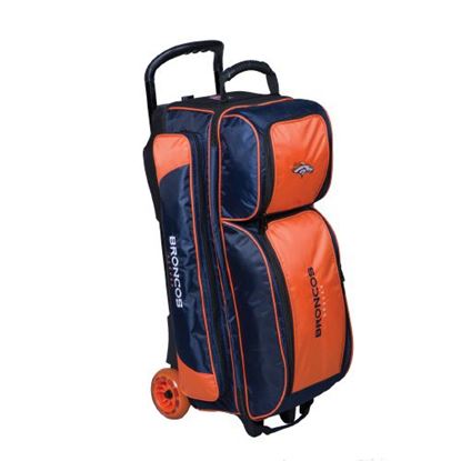 Picture of KR Denver Broncos 3 Ball Premium Triple Roller NFL Bowling Bag
