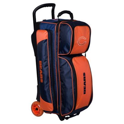Picture of KR Chicago Bears 3 Ball Premium Triple Roller NFL Bowling Bag