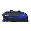 Picture of Brunswick Punisher Plus 3 Ball Triple Tote Black Blue Bowling Bag