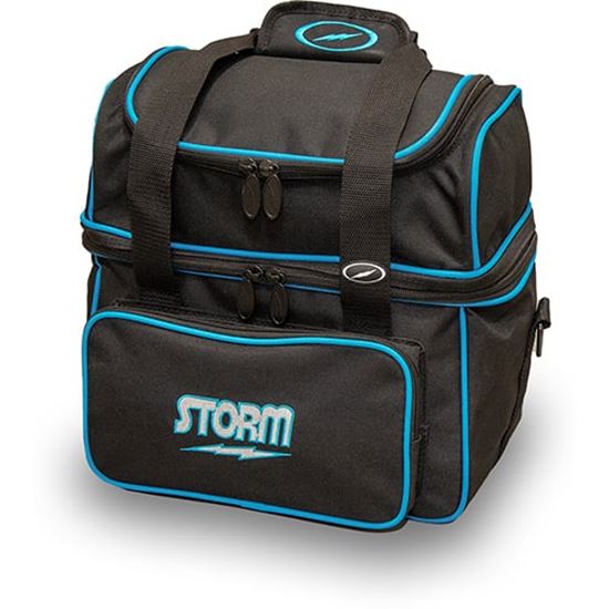 Picture of Storm 1 Ball Flip Tote Single Black Electric Blue Bowling Bag