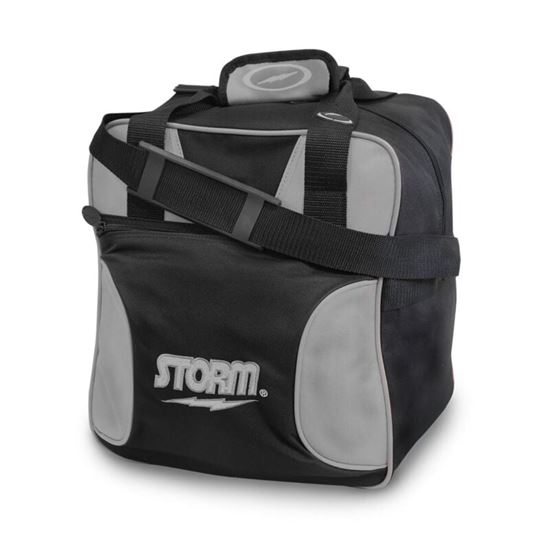 Picture of Storm Solo 1 Ball Tote Black Silver Bowling Bag