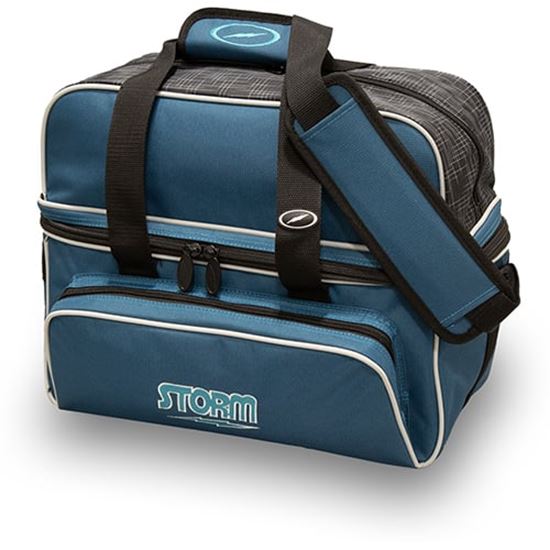 Picture of Storm 2 Ball Double Tote Deluxe Steel Blue Black Bowling Bag