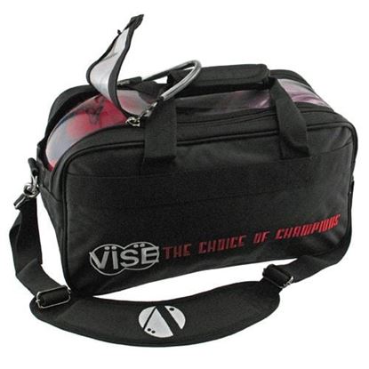 Picture of VISE 2 Ball Clear Top Tote Black Bowling Bag