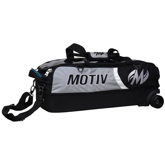 Picture of Motiv Apex 3 Ball Triple Tote Roller Silver Bowling Bag