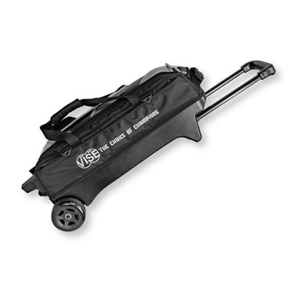 Picture of VISE 3 Ball Triple Tote Tournament Roller Black Bowling Bag