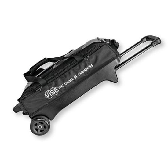 Picture of VISE 3 Ball Triple Tote Tournament Roller Black Bowling Bag